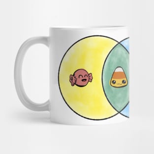 Candy Corn Venn Diagram Mug